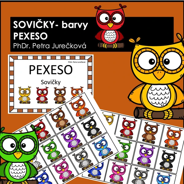 PEXESO - SOVY -BARVY