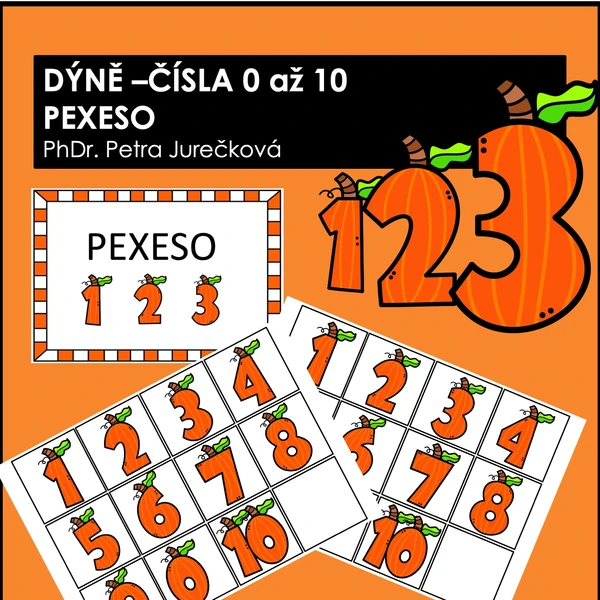 PEXESO - DÝNĚ - čísla 0-10