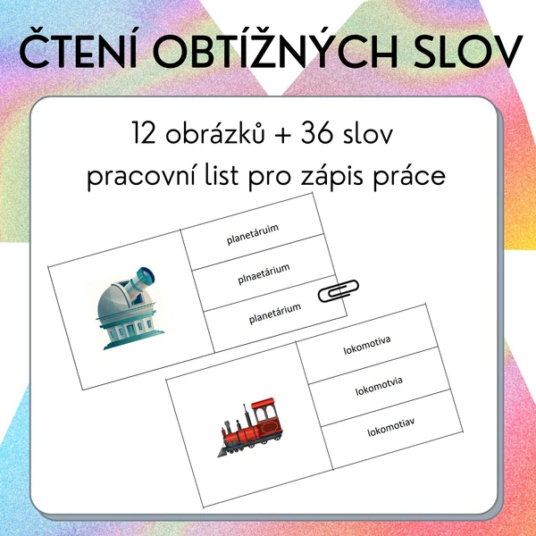 Čtení obtížných slov