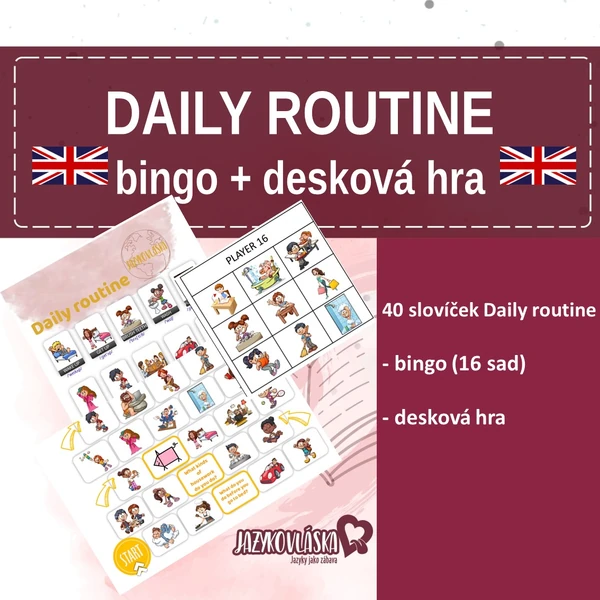 Daily routine bingo a desková hra