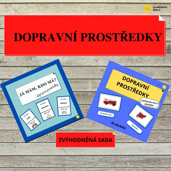 DOPRAVNÍ PROSTŘEDKY - zvýhodněná sada