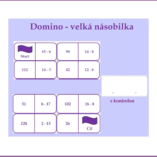 Velká násobilka - domino