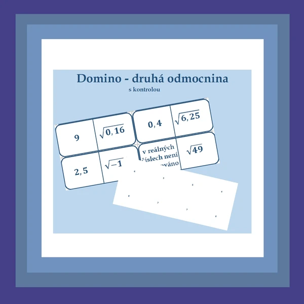 Druhá odmocnina - domino
