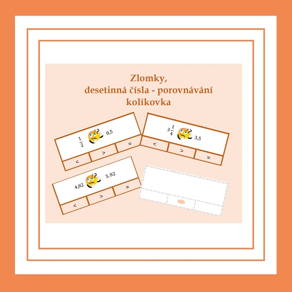 Zlomky, desetinná čísla - porovnávání 