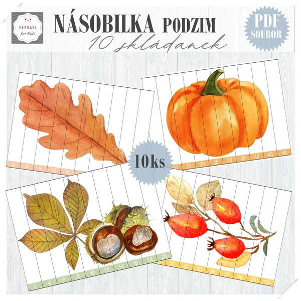 SKLÁDANKY NÁSOBILKA PODZIM