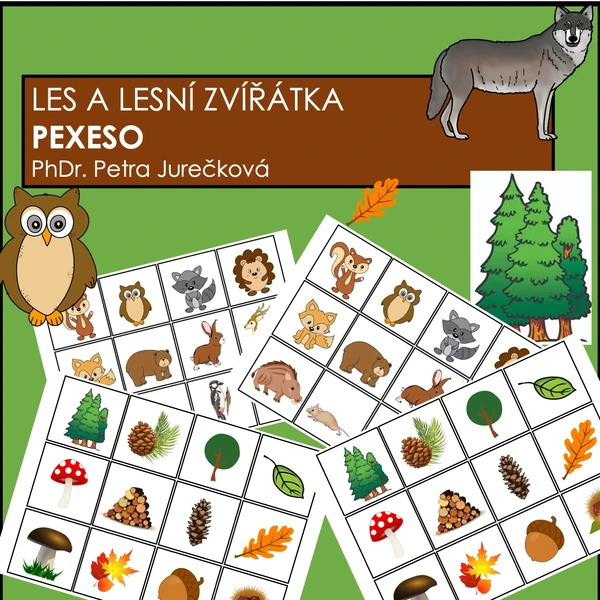 PEXESO - Lesní zvířátka, les