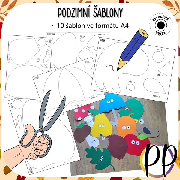 Podzimní šablony (výzdoba)