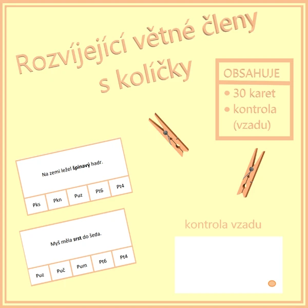 Rozvíjející větné členy s kolíčky