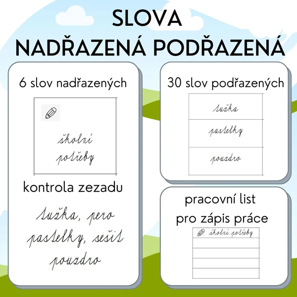 Slova nadřazená podřazená