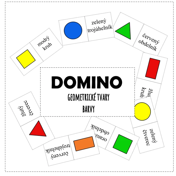 Domino (geometrické tvary, barvy)