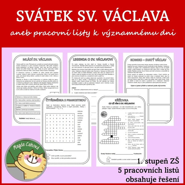Svatý Václav - pracovní listy