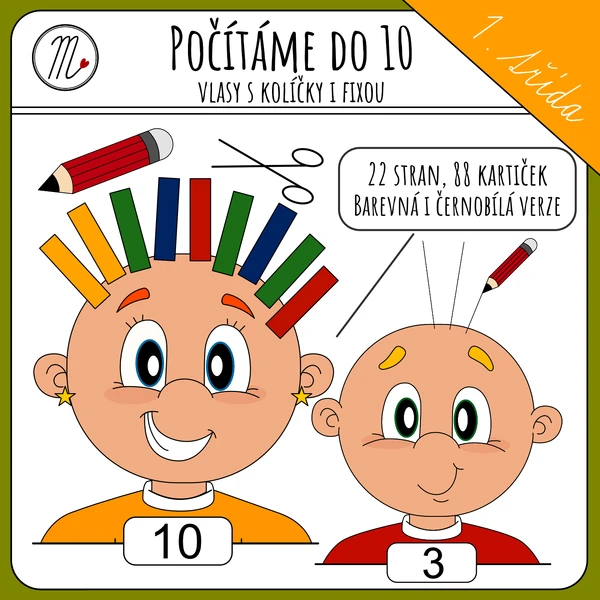 Počítání do 10 - šílené vlásky