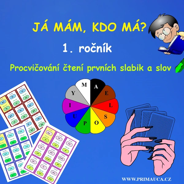 HRA - JÁ MÁM, KDO MÁ? Čtení prvních slabik a slov
