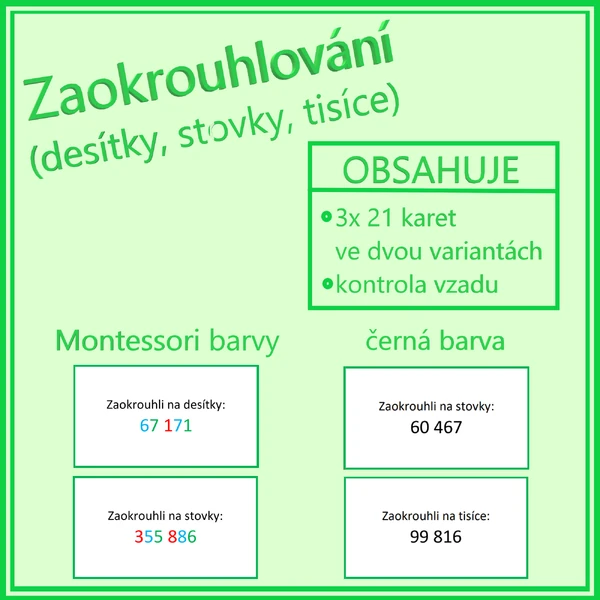 Zaokrouhlování (desítky, stovky, tisíce) 