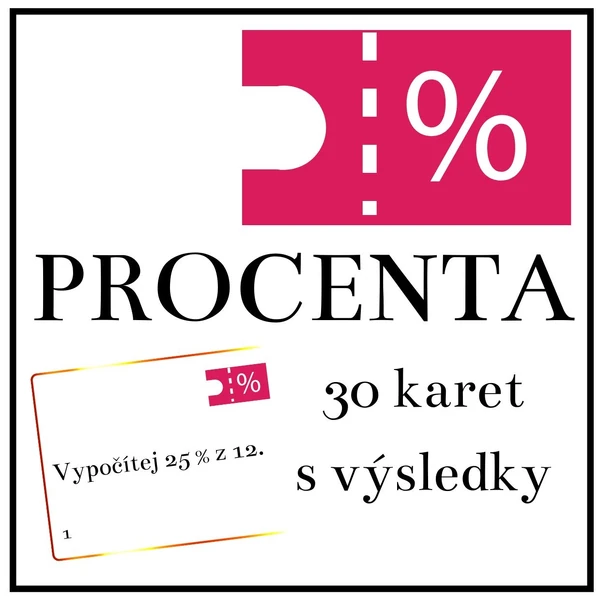 Procenta - 30 karet s úkoly