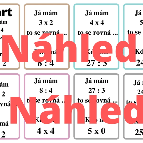 Násobení/dělení 0-5 - Já mám, kdo má