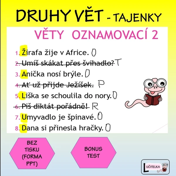 DRUHY VĚT S TAJENKOU