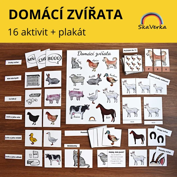 DOMÁCÍ ZVÍŘATA - soubor aktivit 