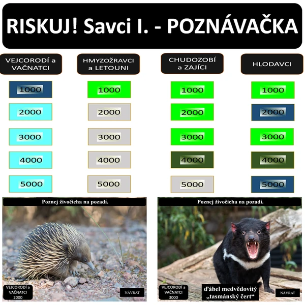 RISKUJ! Savci I. - POZNÁVAČKA