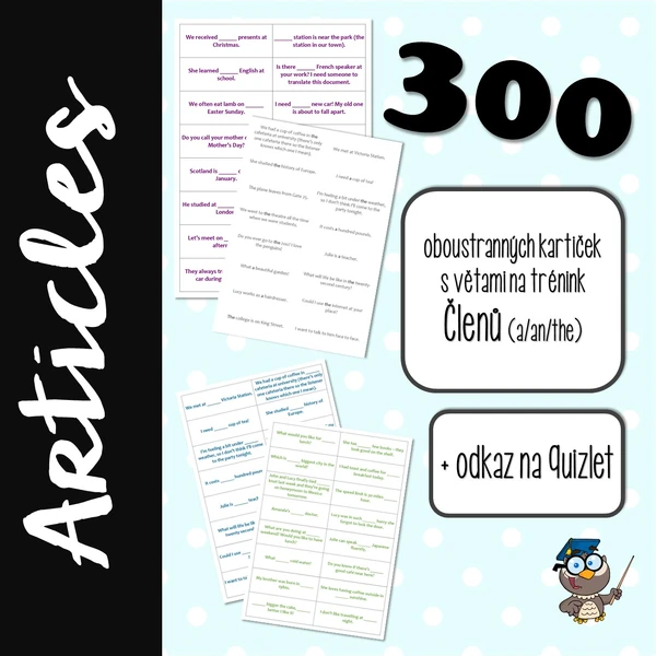 Articles - členy - a/an/the