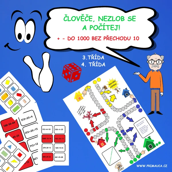 ČLOVĚČE, KDO BUDE PRVNÍ? NUMERACE 0 - 1000 bez přechodu 10