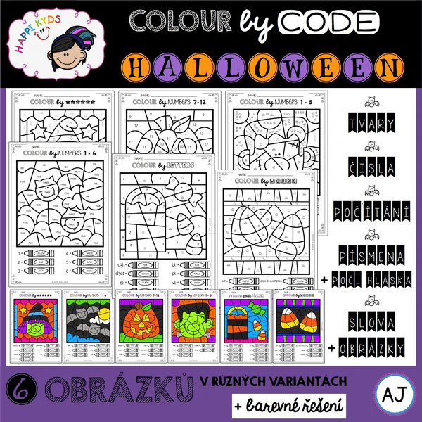 COLOUR BY CODE - Halloween