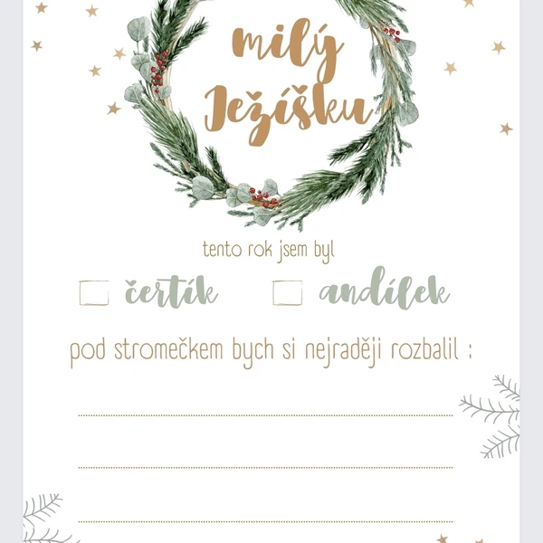 ADVENTNÍ KALENDÁŘ s úkoly na každý den & dopis Ježíškovi