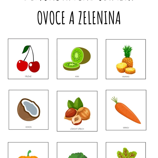 Demonstrační obrázky Ovoce a Zelenina