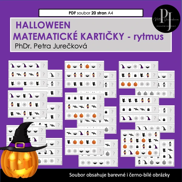 48 matematických kartiček HALLOWEEN