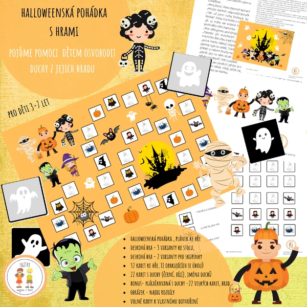 Halloweenská pohádka s hrami - Pojďme s dětmi osvobodit duchy z hradu