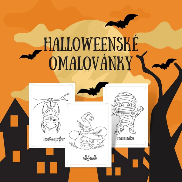 Halloweenské omalovánky