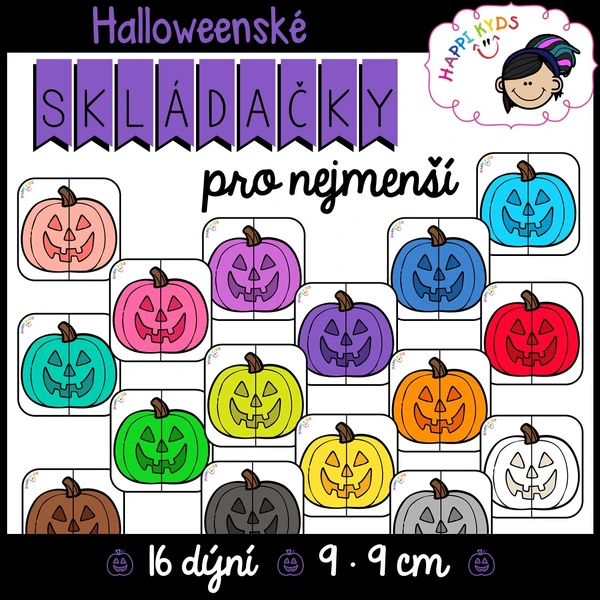 HALLOWEENSKÉ SKLÁDAČKY pro nejmenší (BARVY)