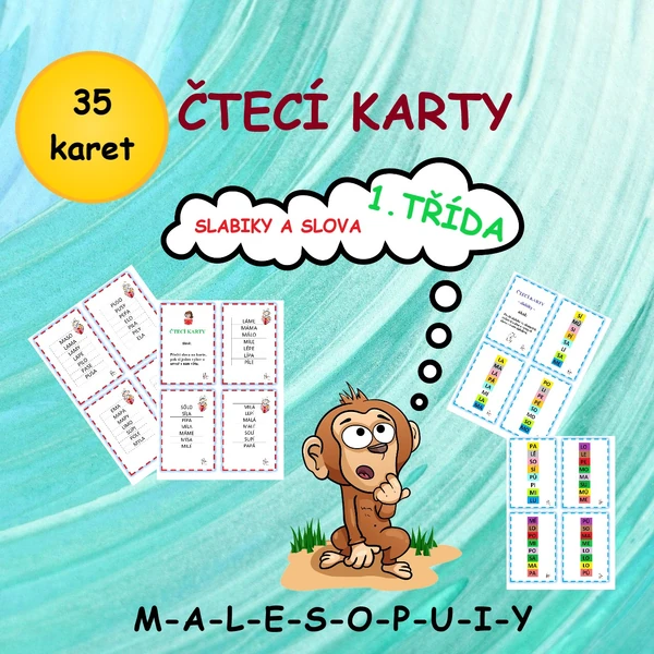 ČTECÍ KARTY PRVNÍCH SLABIK A SLOV