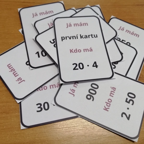 Já mám - kdo má? Násobení a dělení násobků deseti v oboru do 1 000