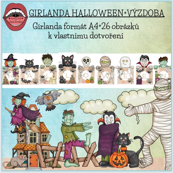 GIRLANDA: HALLOWEEN+VÝZDOBA