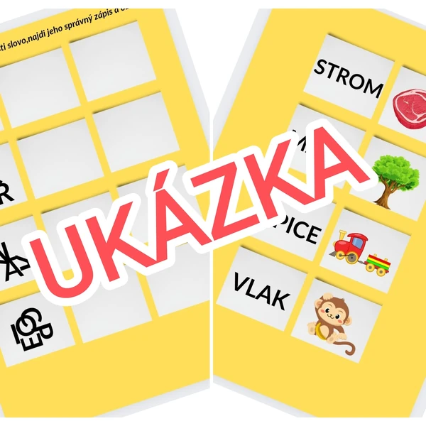 Zrakové rozlišování - obrázky, slova