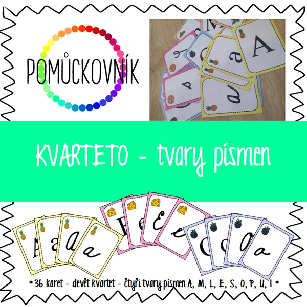 Kvarteto - tvary písmen