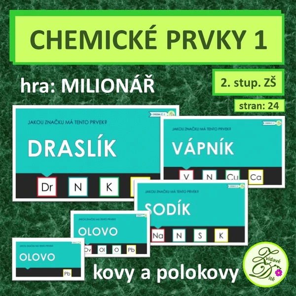 Chemické prvky 1 - milionář