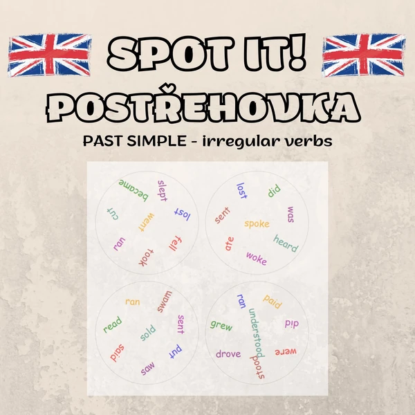 Spot it - postřehovka - past simple, irregular verbs