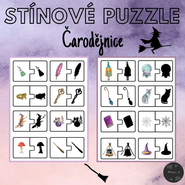 Čarodějnice, stínové puzzle