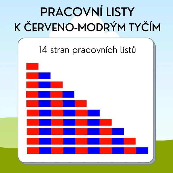 Pracovní listy k červeno-modrým tyčím