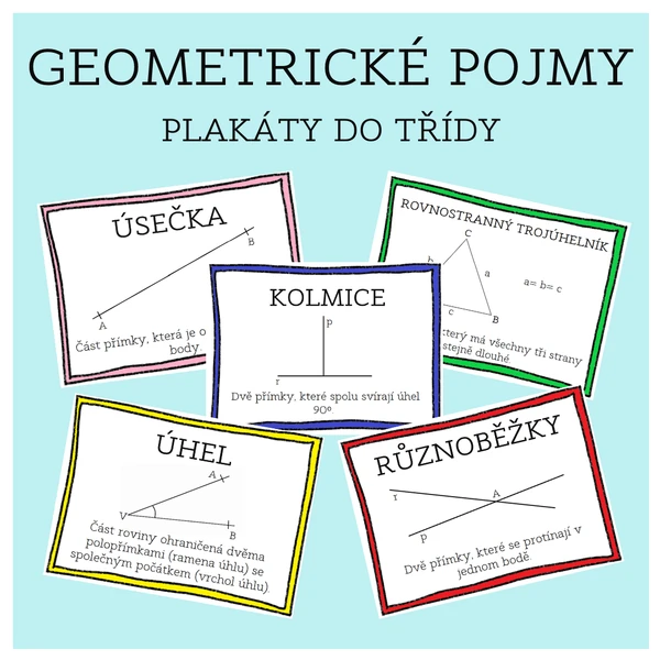 Geometrické pojmy - plakáty