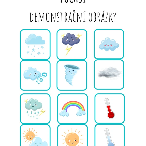 Počasí demonstrační obrázky