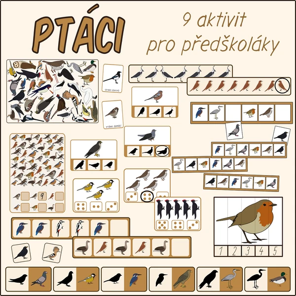Ptáci - Sada aktivit