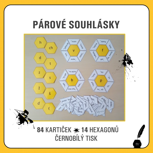 Párové souhlásky - hexagony