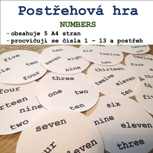 Postřehová hra NUMBERS