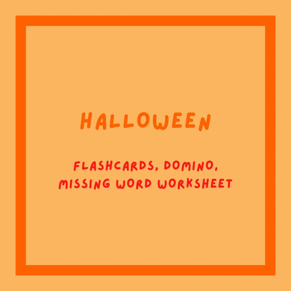 Halloween - flashcards, domino, worksheet