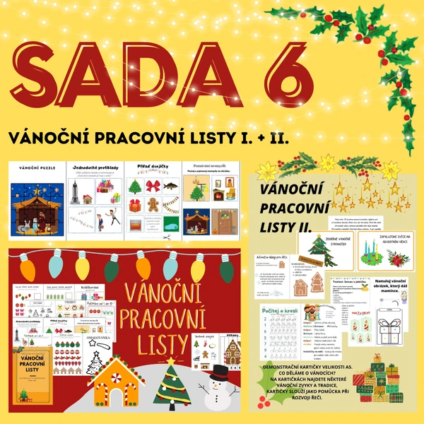 SADA 6 - Vánoční pracovní listy I.+II. 
