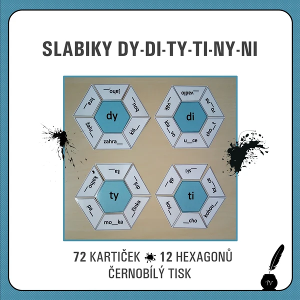 Slabiky di, ti, ni - hexagony