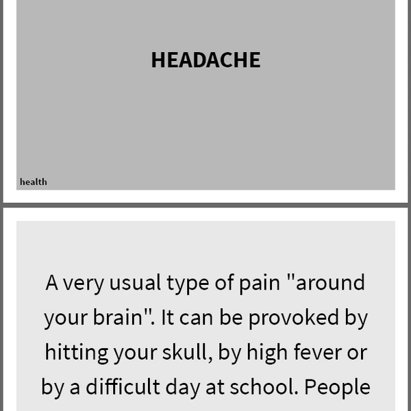 ENG - GUESS THE WORD / HEALTH (hádej slovo podle popisu)